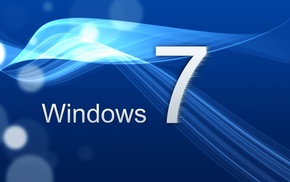 blue background, Windows 7