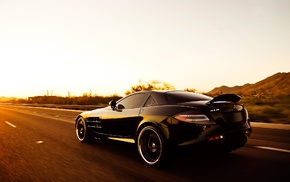 car, Mercedes, Benz SLR, road