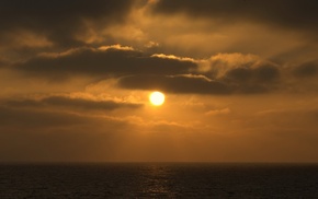 horizon, water, nature