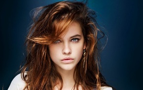 model, girl, Barbara Palvin, face, blue eyes, brunette