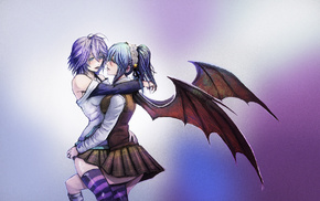 anime, vampires, background, wings