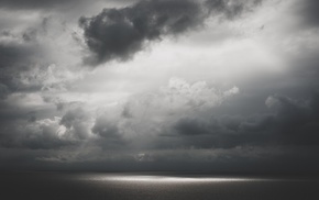 clouds, monochrome