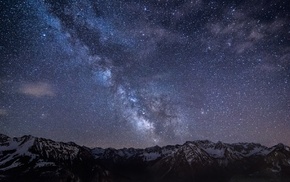 stars, Milky Way, mountain