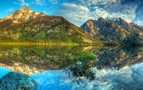 nature, landscape, lake, reflection, mountain