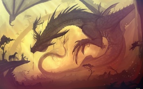 fantasy art, dragon
