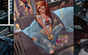 Spider, Man, comics, J. Scott Campbell, Scarlet Spider, girl