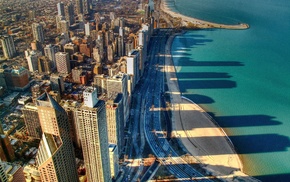 Chicago, cities, coast, city, beach