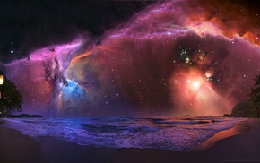 sea, nebula