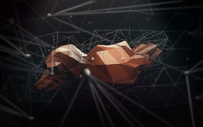 low poly, render, wireframe