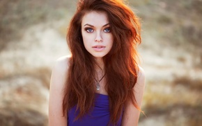 redhead, girl, blue eyes