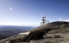 mountain, bicycle, sports