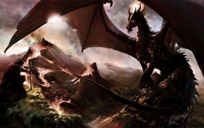 fantasy art, dragon