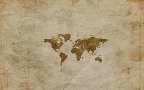 map, world, minimalism, paper