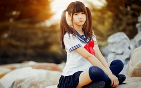 school uniform, cosplay, girl, Asian