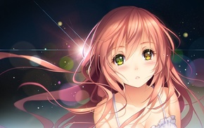 original characters, anime girls, heterochromia, pink hair, anime