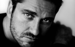 photography, actor, eyes, monochrome, face