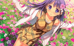flowers, anime girls
