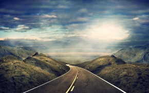 landscape, road
