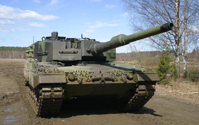 gun, leopard, tank