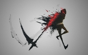 artwork, fantasy art, simple background, Grim Reaper, concept art, dark