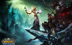 World of Warcraft, video games, sword, elves, gun