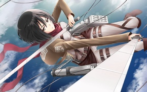 anime girls, Mikasa Ackerman, anime, Shingeki no Kyojin