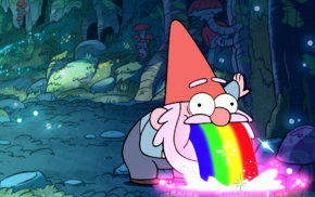 rainbows, gnomes, Gravity Falls