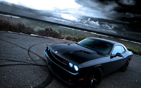 drift, cars, Dodge, black