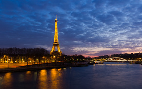 lights, cities, France, Paris, Eiffel Tower