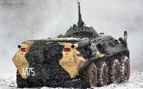 winter, gun, snow
