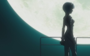 moonlight, Ayanami Rei, anime, Neon Genesis Evangelion