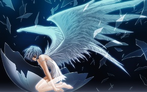 Ayanami Rei, wings, anime, Neon Genesis Evangelion
