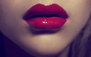 closeup, red lipstick, girl, mouths